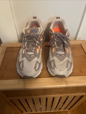 Nike Men's Beige and Orange Air Max-Style Sneakers